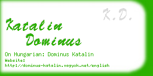 katalin dominus business card